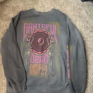 Grateful Dead Gray and Purple Crewneck Sweater